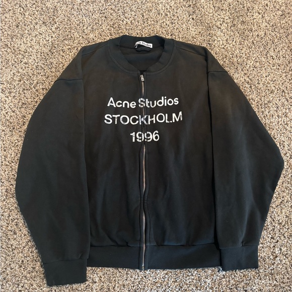 Acne Studios Charcoal Zip-Up Jacket - Picture 1 of 5